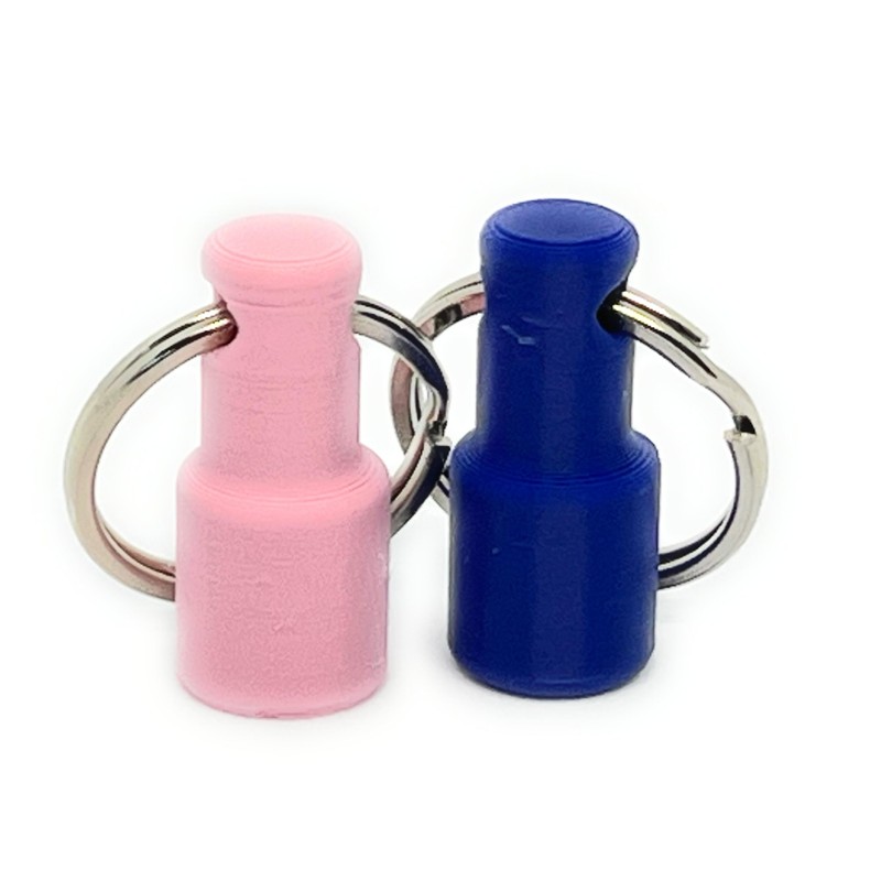 Gas and Electricity Meter Box Keys, Keyring Compatible, Pink and