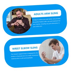 FOMIYES 2pcs Forearm Support Brace Fixed Strap Adult Arm Sling Wrist Elbow Sling Forearm Guard for and Treatment