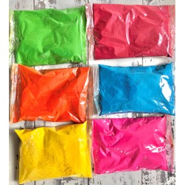 6 * 50GM's NON TOXIC HOLI COLOURED POWDER FOR COLOUR RUN, PHOTOSHOTS, GENDER REVEAL, PARTIES, FESTIVALS AND VARIOUS ART