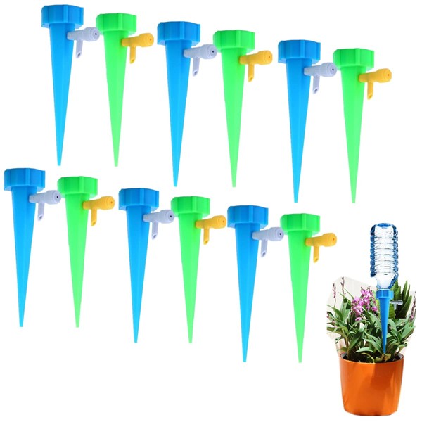 Yuarmi 12Pcs Plant Waterer,Self Watering Spikes，Adjustable Plant Watering Devices with