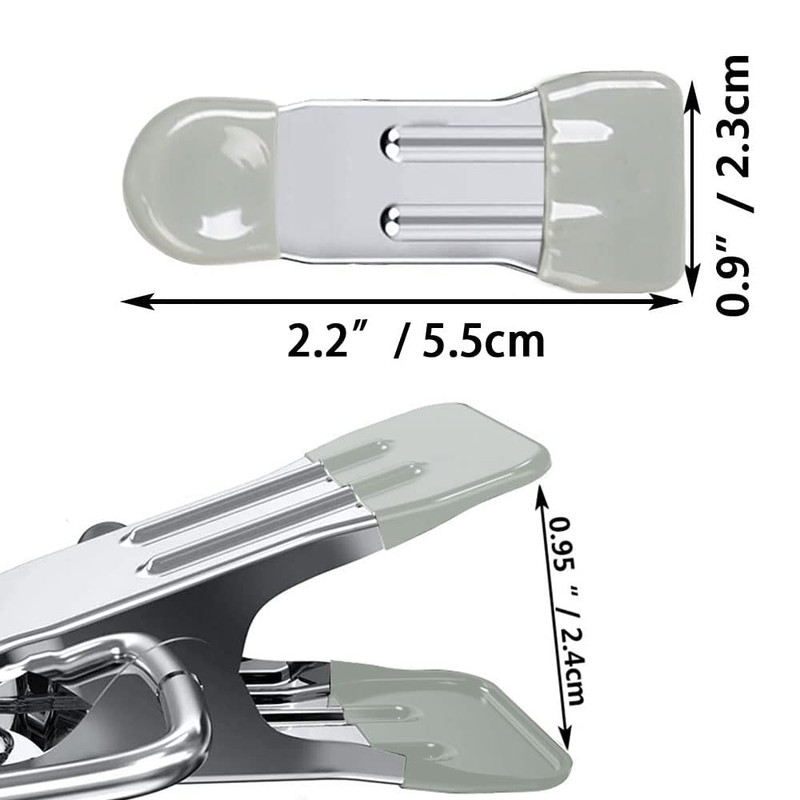 KiGesYo 20 Pcs Clothespins Hanger with Connecting Buckle Non-slip Stainless
