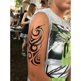 2 Blätter Temporäres Tribal Tattoo Arm Tattoo Oberarm Tattoo Fake Tattoo WX144x2
