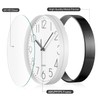 Topkey 9” Silent Round Wall Clock Arabic Numerals Easy Read