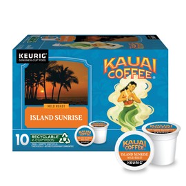 Kauai Coffee Island Sunrise Mild Roast - Compatible with Keurig K-Cup Brewers, 10 CT (Pack of 6)
