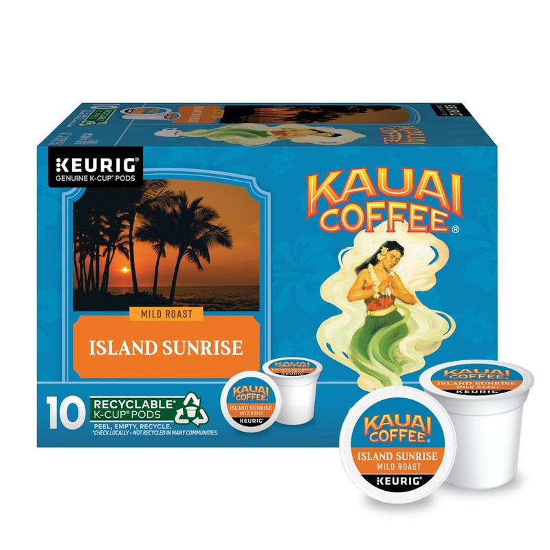 Kauai Coffee Island Sunrise Mild Roast - Compatible with Keurig