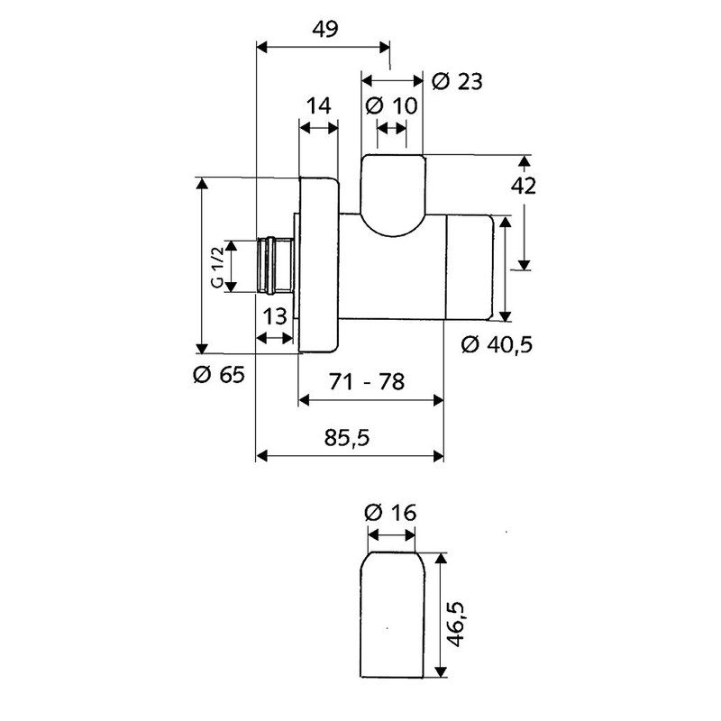 Schell Classic Angle Valve, 051720699