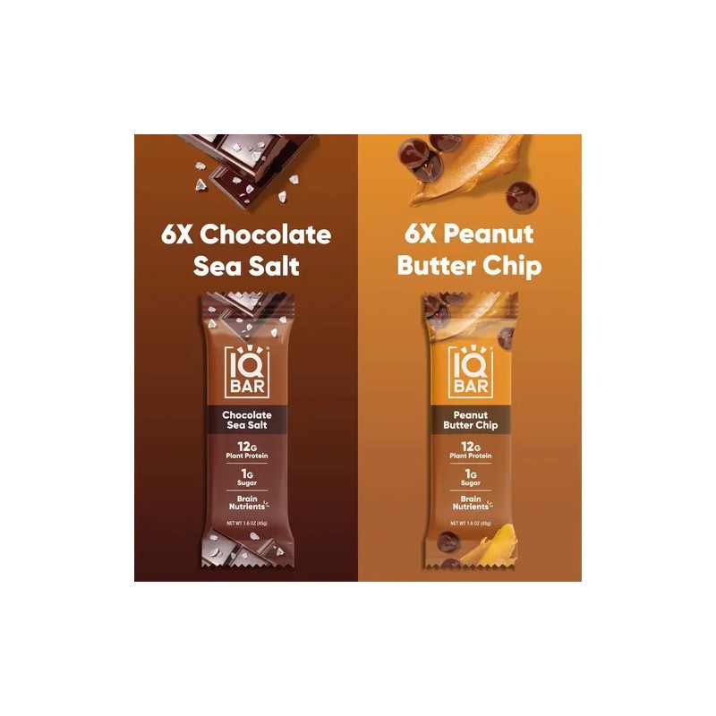 Iqbar Barras De Proteina Organica Vegana Pack Variado 12pack