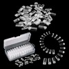 AIMEILI Pack of 432 Fake Nails Transparent 12 Sizes Artificial
