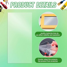 Comphic Pack of 15 Sandblasting Cabin Lens Covers 23 x 11 Loop Window Blast Cabinet Inner Lens Protector Clear Sandblasting Film