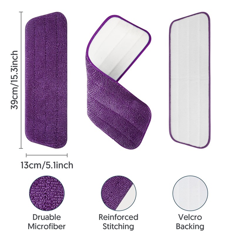 7 Count Reusable Mop Pads for Swiffer PowerMop -MEXERRIS Microfiber