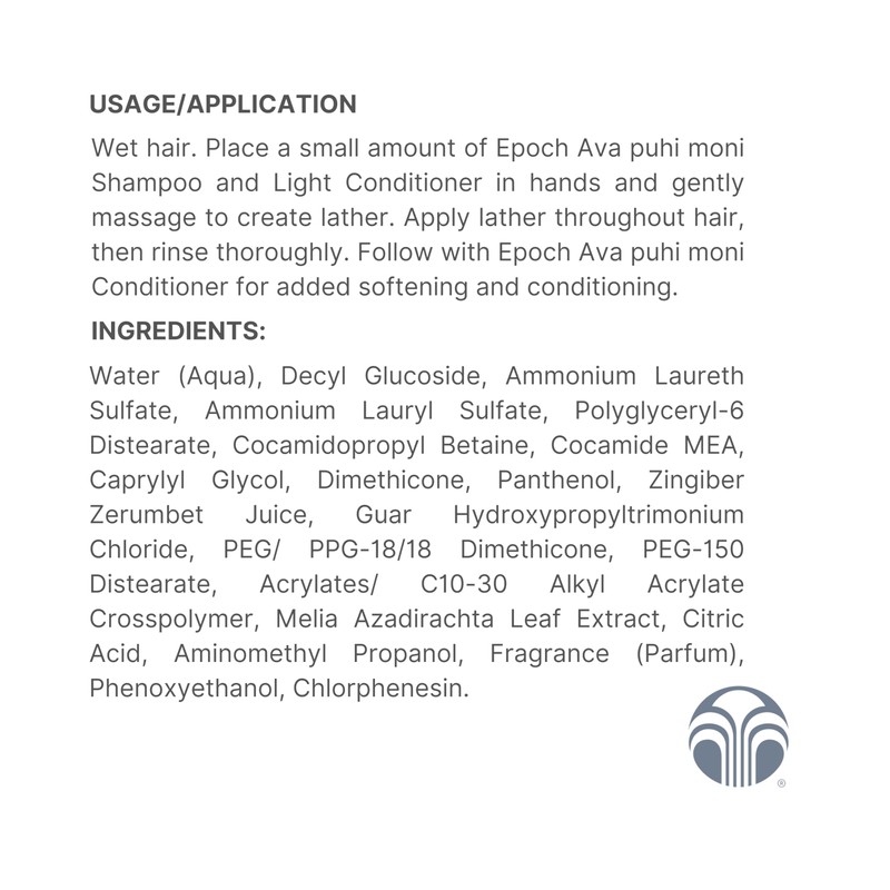 Nu Skin Epoch Ava Puhi Shampoo & Conditioner - Embrace