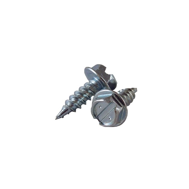 Malco 8X3/4 Zip-in Self-Piercing Screws | 1/4" Slotted Hex Washer