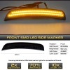 Unbranded 4PC Smoked Front&Rear LED Side Marker Light 2Row Lamp