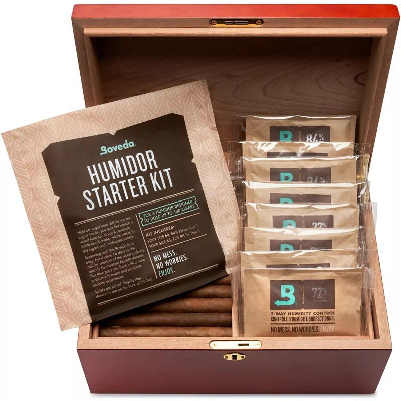 Boveda for Cigars 100-Count Humidor Starter Kit BUNDLE: Boveda 84%