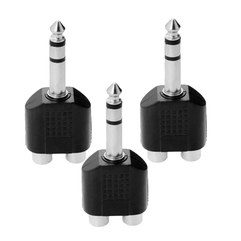 Levemolo 3pcs RCA to Adapter Y Splitter for Subwoofer Speakers