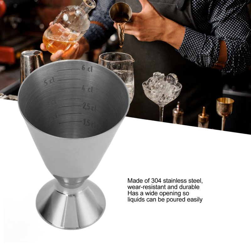 Stainless Steel Bar Measures Jigger Wine Cocktail Shaker Jigger Thickened