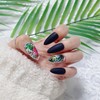 Summer Discount Tropical Handmade Nail Tips - White Gloss /