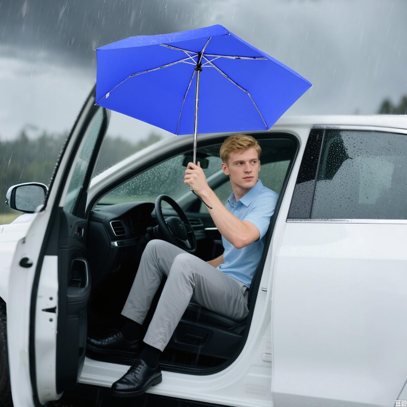 Lejorain Collapsible Mini Umbrella Backpack - Auto Open Close Flat