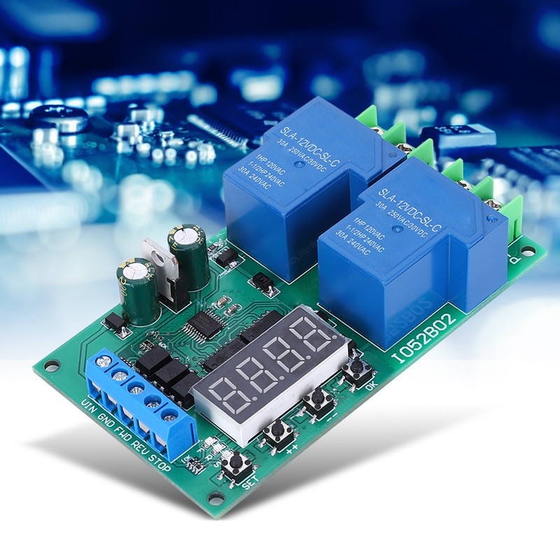 30A12V Multifunction Motor Forward Reverse Controller Start stop Delay Limit
