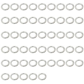 50 Pcs Spring O Rings, Zinc Alloy Round Carabiner Snap, Metal Spring Snap Clips Buckles for DIY Craft, Keyring, OD 20 mm, Silver
