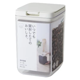 Marna K763W Storage Container (Tall/White) Kitchen Storage, Plastic (Food Ingredients, Seasonings, Moisture Prevention), Good Lock Container
