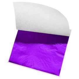 MECCANIXITY Gold Leaf Foil Sheet, Purple Leaf Papers, 3.3 Inch x 3.1 Inch for Art Decoration, Sculptures, Painting, Pack of 200 Pcs