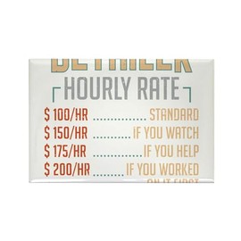 CafePress Auto Detailer Car Detailing Job Hourly Rat Magnets Rectangle Magnet, 3"x2" Refrigerator Magnet