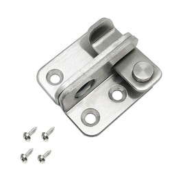 YUE Qin Shed Latch and Padlock Door Lock Hasp Stainless Steel Locks for Shed Doors,Door Bolts for Internal Doors Flip Latch Safety Door Lock with Matching Screws (Open on Left)