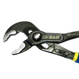 S&R Wasserpumpenzange mit Schnelleinstellung-Mechanismus 175 x 25 mm, CR-V, doppelt ummantelte Griffe