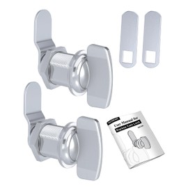 Naissian RV Thumb Cam Lock,Keyless Thumb Twist Operated, for Boat, RV Storage Compartment Baggage Door, Outdoor Shower Lock Latch,1-1/8 Inch, Pack of 2
