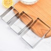 Generic 5 Pcs Rectangle Cookie Cutter Set, Stainless Steel, Rectangle