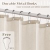 DUKIYO Extra Long Linen Shower Curtain 96 Length Textured Cloth