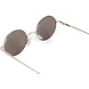 styleBREAKER Unisex sunglasses with small round lenses and delicate metal