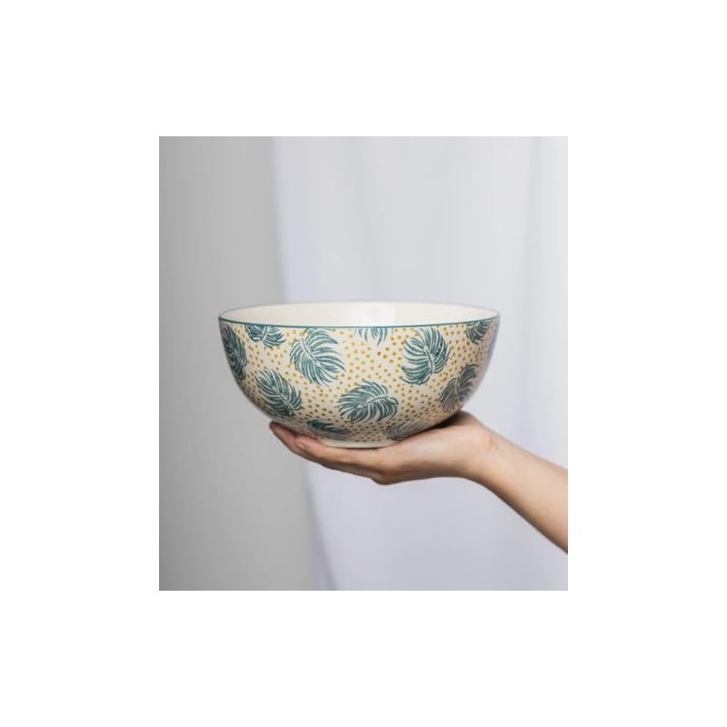 Tranquillo Bowl Boho Chic Blue Salad Bowl Serving Bowl Made