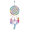 Collections Etc Rainbow Dream Catcher Glass & Metal Wind Chime