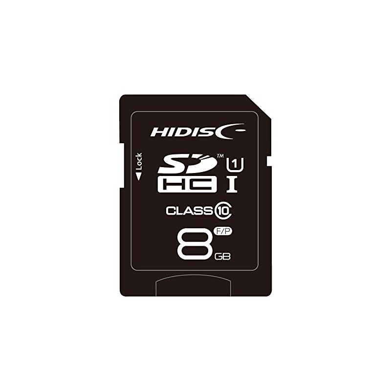 HIDISC HDSDH8GCL10UIJP3 SDHC Card, 8 GB Class 10 UHS-1 Compatible