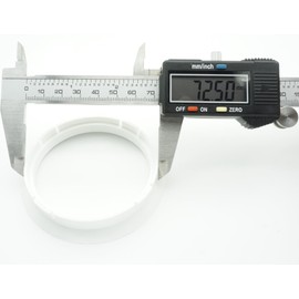 4 x centring rings 72.5-65.1 | 72.5 to 65.1 | compatible with Borbet | white