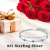 Dorunmo 925 Sterling Silver Heart Birthstone Anklet Bracelets for Women