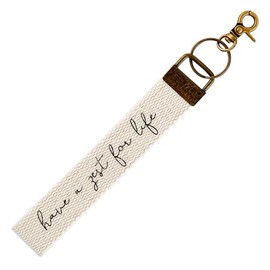 Keychain by Heartfelt - Key Rings - Canvas Wristlet Strap Lanyard Key Chain, 8.75-Inch, Zest For