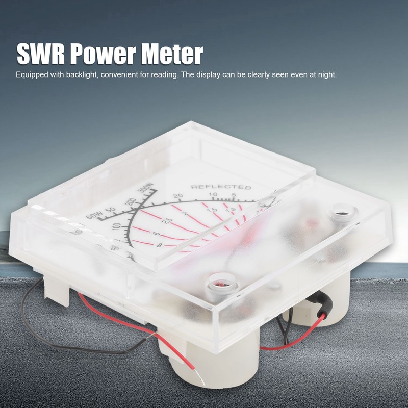 SWR/Power Watt Meter Double Needle 60/300W Power Meter Transmitter with