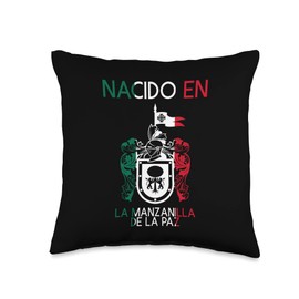 Mexican Pride Camisa Manzanilla De La Paz Jalisco Estado Mexico Escudo Eagle Throw Pillow, 16x16, Multicolor