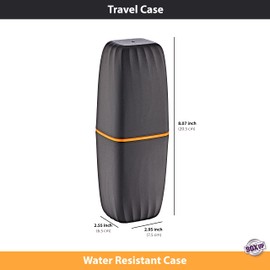 Boxup - Estuche de viaje para cosméticos y brochas de maquillaje de viaje, soporte portátil para cosméticos, organizador de brochas de maquillaje suave y cómodo, bolsa de brochas de maquillaje moderna y hermosa, Gris oscuro, Estuche rígido