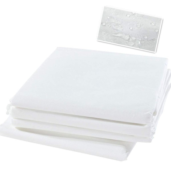 Waterproof Sheets Disposable 80cm W x 180cm L Bed Sheet Disposal Sheet Set of 20 for Estesaron Massage (White)