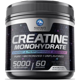 Creatine Powder 5000mg (5g) - Pure Micronized Creatine Monohydrate Supplement Unflavored, Keto Friendly - Creatine Nutritional Supports Muscle Growth & Strength, Vegan, Gluten-Free - 60 Servings