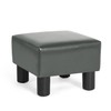 Adeco 13'' Small Square Ottoman Footstool- Modern Soft Padded Footrest-Small