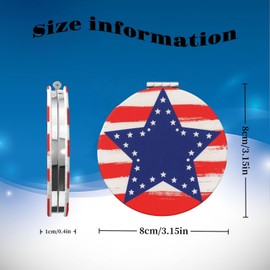 KWSAAHU Double-Sided Pocket Compact Mini Makeup Mirrors 1x, 2X Magnifying Mirror Portable Foldable Round Small Purse Mirror Suitable Daily Travel Party for Woman Man - Blue Star