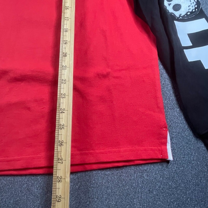 Bad Mulligan Mens Red Golf Polo with Black Long Sleeves