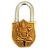 Purpledip Handmade Brass Antique Pad Lock with Mahadev Idol (10011)