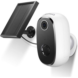 Cámara de Seguridad Exterior CS300, IP Cámara de Vigilancia con 1080FHD Visión Nocturna, Cargador de Energía Solar, IP 65 WiFi Cámara Inalámbrico...  