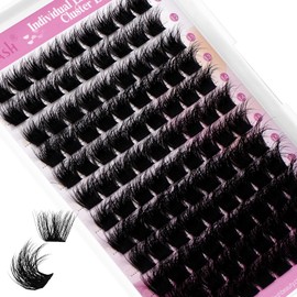 FADLASH Lash Cluster Eyelash Extensions 12-18mm Individual Cluster Lashes D Curl DIY Lash Extension Clusters 3D Effect Eyelash Clusters Volume (Y01-3D-Mix12-18)
